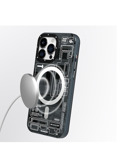 Apple iPhone 16 Pro Max Kılıf Magsafe Uyumlu Kamera Denetim Butonlu Youngkit Technology Serisi Kapak Gri