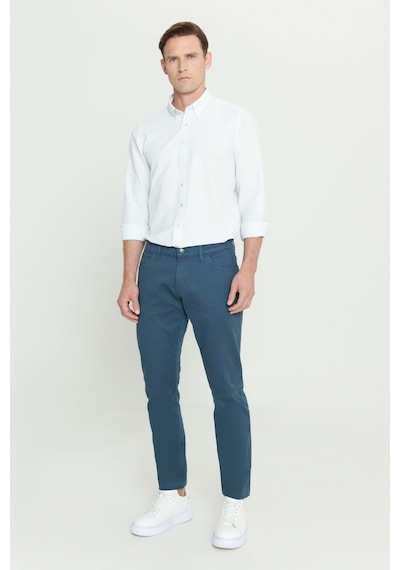 Ac&Co / Altınyıldız Classics Slim Fit Dar Kesim Pamuklu Esnek Chino Erkek Pantolon - Petrol