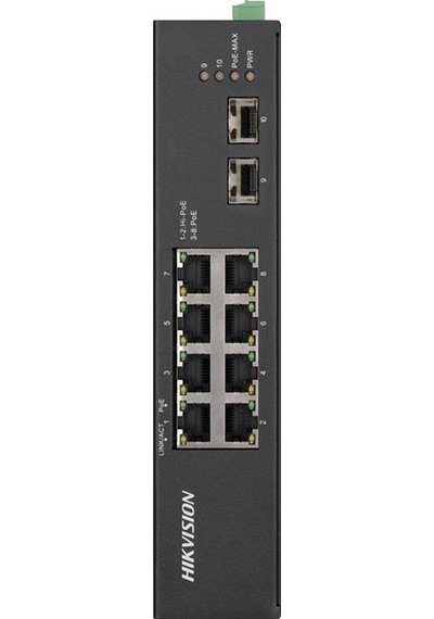 Ds-3t0510 Hp-e/hs Industrial Poe Switch 8 Port Fast Ethernet Industrial Poe Switch
