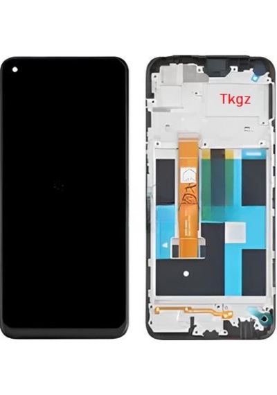 Tkgz - Oppo Realme 7 Uyumlu Lcd Ekran Dokunmatik Servis Çıtalı