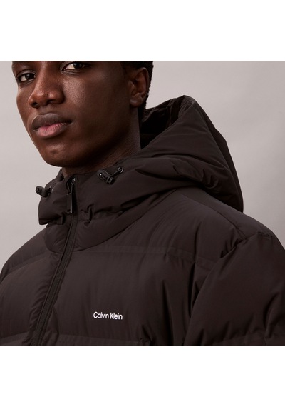 Calvin Klein Bonded Long Hooded Erkek Siyah Puffer Montlv04ld516g