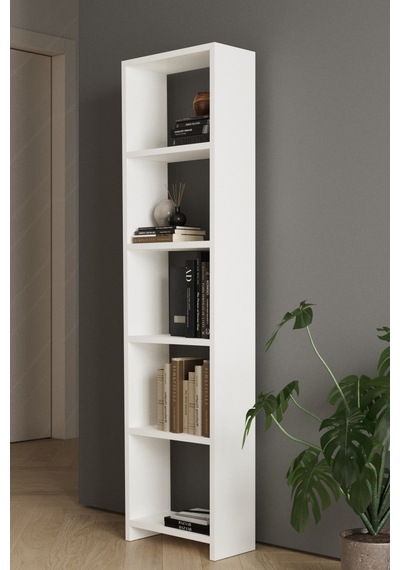 Classy 102asya 5 Raflı Tek Parça Kitaplık Beyaz Classy 102asya 5 Raflı Tek Parça Kitaplık Beyaz