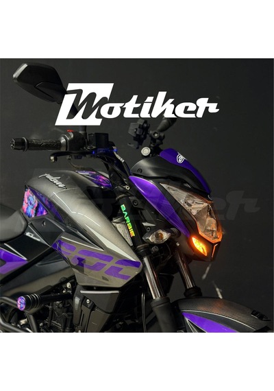 Bajaj Pulsar Ns200 Mor Detay Tasarım Sticker Ettiket Modeli
