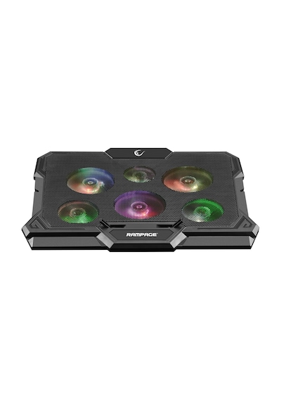 Rampage AD-RC10 X-GUST 10" - 17" 6 Fanlı Rainbow Işıklandırmalı Stand Notebook Soğutucu