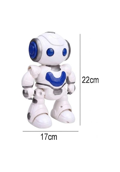 Dans Eden Robot 7 Fonksiyonlu Uzaktan Kumandalı Işıklı Sesli Müzikli Yürüyen Akıllı Oyuncak Robot Mavi