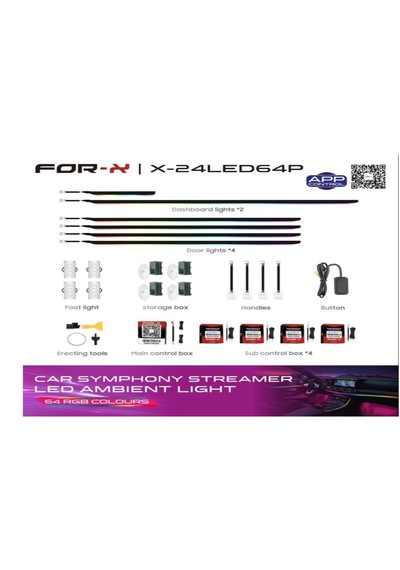 Foxus For-x X-24led64p 64 Renk Sesli Komutlu Ambians Led Diğer