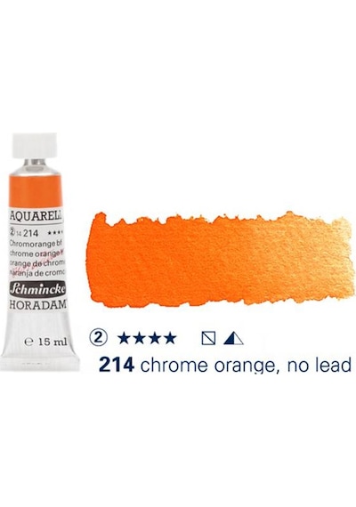Schmincke Horadam Aquarell Tube 15ml Seri 2 Chrome Orange 214