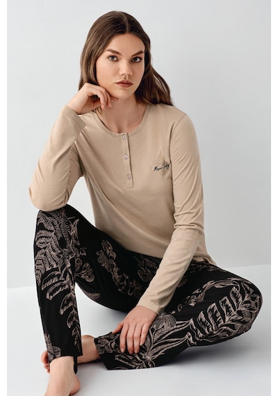 Arnetta Kadın Kahverengi Pijama Takımı Kahverengi