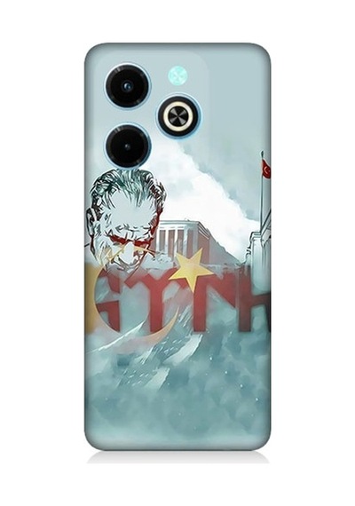 İnfinix Hot 40i Uyumlu Mustafa Kemal Atatürk Desenli Silikon Kılıf