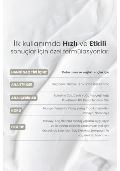Extension Saç Derisi Maskesi 50 Mililitre Arındırma & Kök Desteği