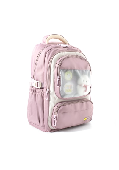 Ventis Qualty Okul Çantası Su Geçirmez Klinkır Kumaş Unisex Sırt Çantası Model 1g Pembe