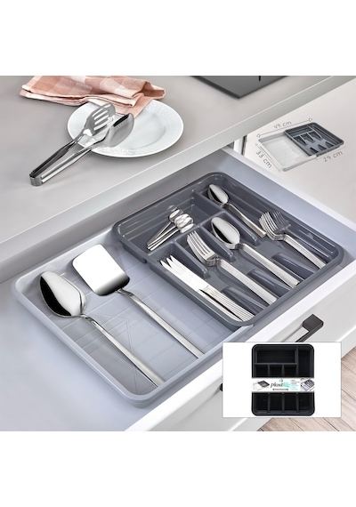 Plastlife Kp-168 Kayar Kaşıklık Ayarlanabilir Çekmece İçi 29x49x33cm - 18'li Paket Diğer