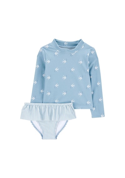 Carter's Kız Bebek Güneş Koruyucu Mayo Set Mavi