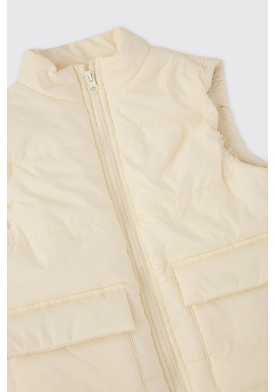 Panço Erkek Çocuk Ekru Micro Yelek Krem 2611BK23003