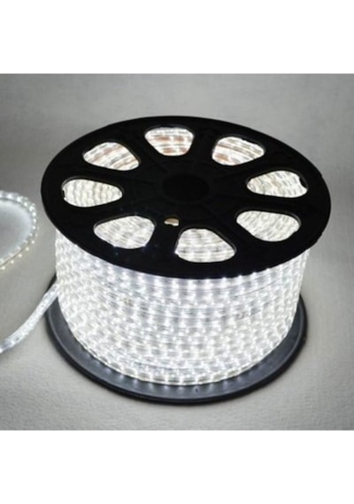 220v Hortum Led Şerit 5050 3 Çip 60 Led Beyaz