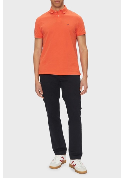 Tommy Hilfiger Erkek Polo Yaka T Shirt Mw0mw17770 Scx Orange Orange