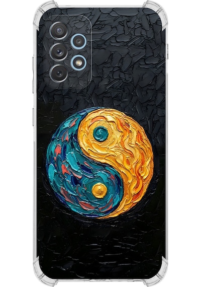 Samsung Uyumlu Galaxy A53 İle Köşe Korumalı Kılıf Metamorfoz Dualite Tasarımlı Uv Baskılı Şeffaf