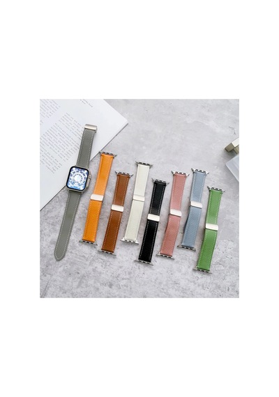Apple Watch 38mm Kr414 Daks Deri Kordon Saat Değildir - Lacivert