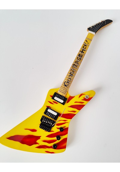 El Yapımı 1/4 Ölçek Minyatür Elektro Gitar Hamer Gonna Raise Hell