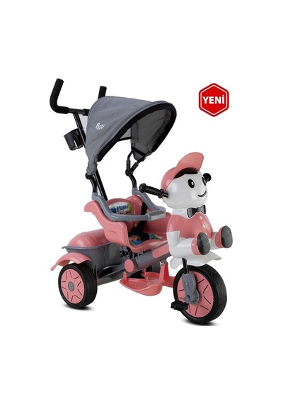 Babyhope 125 Yupi Triycle 3 Tekerli Kontrollü Bisiklet Pembe