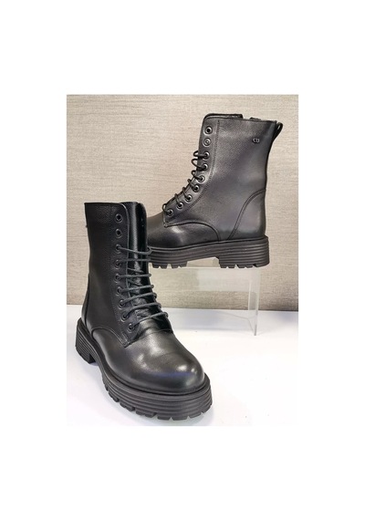Castle Black Cb-23820-1 Kadın Deri Postal Bot Siyah