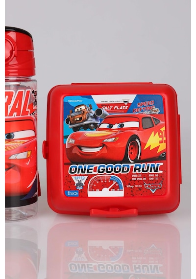 Lisanslı Cars Trıtan Matara 500 Ml Ve 2 Katlı Beslenme Kabı/lunch Box Seti Altın