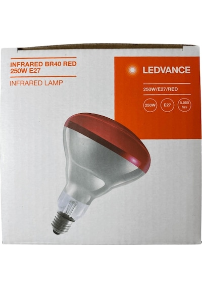 Osram Ledvance 250w Infrared Ampul Br40 E27 Isıtıcılı Lamba Kırmızı Işık 2 Adet