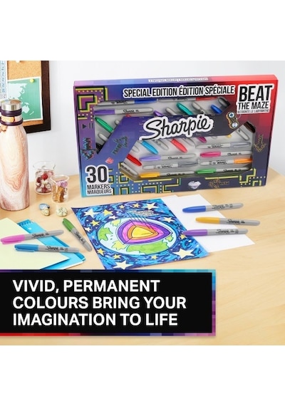 Sharpie Fine Permanent Markör 30'lu Kutu-labirent