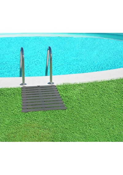 Gri, Kaymaz Duş Ve Banyo Paspası 55x55 Cm Sauna Ve Havuz Kullanımına Uygun