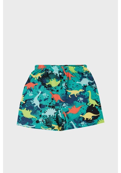 Lela Desenli Streç Pamuklu Bisiklet Yaka Atlet Boxer 2'Li Iç Giyim Erkek Çocuk Takım 6651010 Yeşil