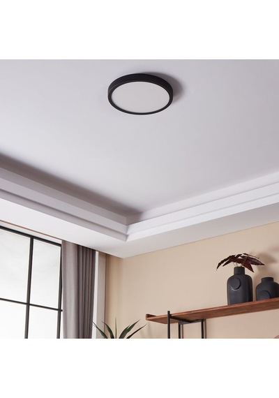24 Watt Günışığı Ledli, Çok Kaliteli Sıva Üstü Metal Kasa Tavan Armatürü, 1700 Lümen 3000k Armatür Beyaz - Siyah
