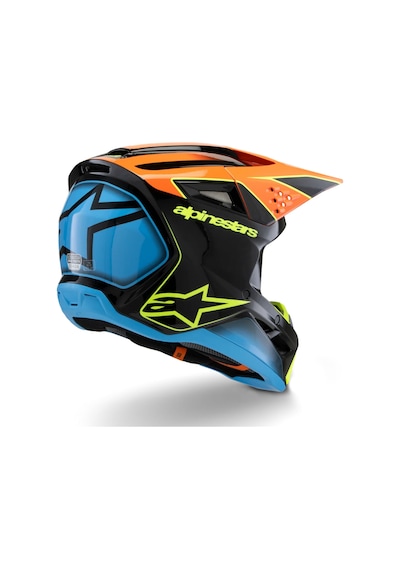 Alpinestars Sm3 Youth Fray Off-Road Çocuk Genç Motosiklet Kaskı Siyah Mavi Oranj