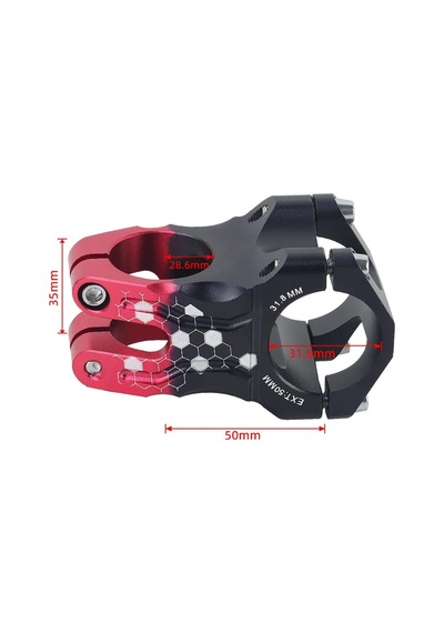 Wake Alüminyum Gri / Mor 31.8 50mm Kısa Gidon Boğazı Mor