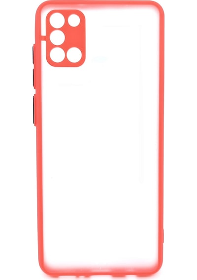 Nettech Samsung Galaxy A21s Uyumlu Kontrast Renkli Tuş Seri Arka Koruma Kılıf - Pembe Pembe