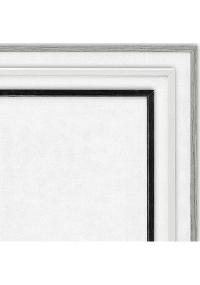 Siyah Çerçeveli Duvar Sanatı, Beyaz, 11x14