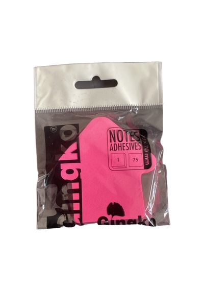 Gingko Yapışkanlı Not Kağıdı Ev Ve Yıldız Şekilli 75 Yaprak 70x70mm Fosforlu Renkler