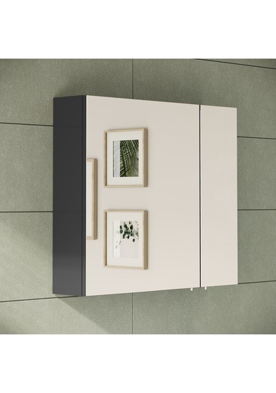 VitrA Mia 67705 Asimetrik Dolaplı Ayna Parlak Antrasit 80 CM Parlak Antrasit VitrA Mia 67705 Asimetrik Dolaplı Ayna Parlak Antrasit 80 CM Parlak Antrasit