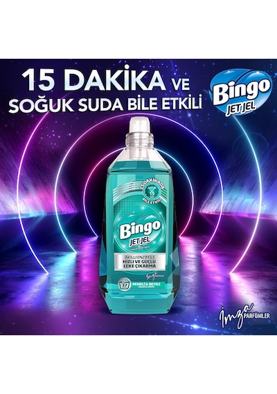 Bingo Jetjel Renkli ve Beyazlar Sıvı Deterjan 1480 ML