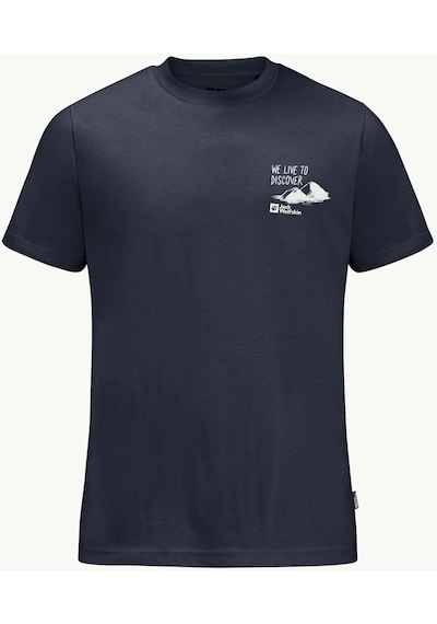 Jack Wolfskin Discover T M Erkek T-shirt-28372-lacivert Lacivert