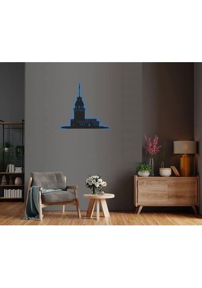 Led Aydınlatmalı İstanbul Kız Kulesi Silueti