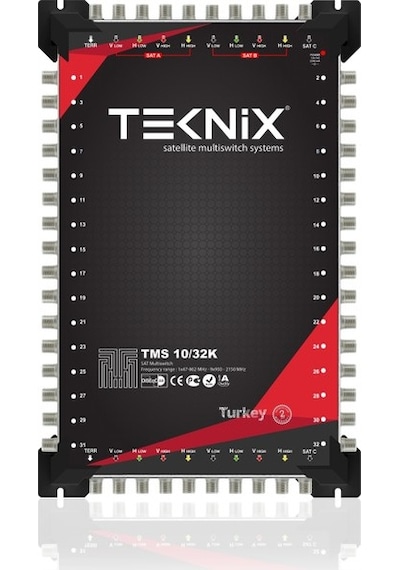 10x32 Kaskatlı Uydu Dağıtım Santrali Teknoline Multiswitch