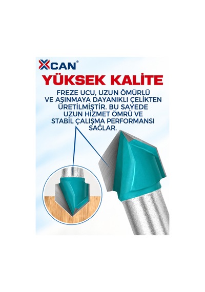 90 V Kanal Freze Ucu Ø10 Mm 6 Mm Şaft Ahşap Cnc Gravür Ve Kanal Açma