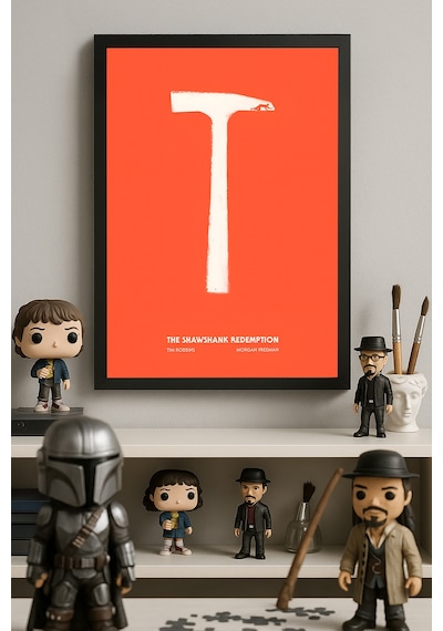 Esaretin Bedeli Siyah Ahşap Çerçeveli Poster, Film Duvar Tablosu