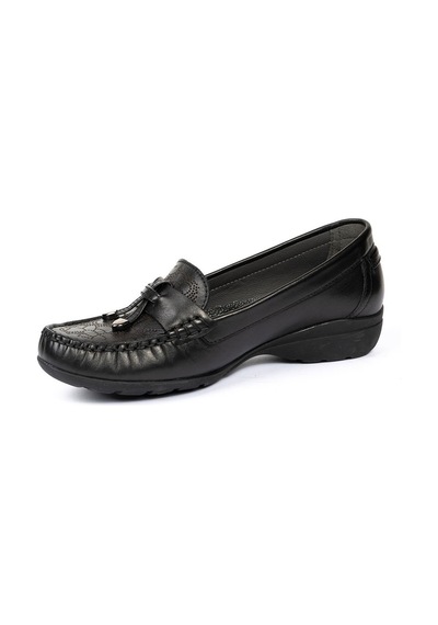 Greyder 25593 Zn Deri Comfort Casual Kadın Ayakkabı Siyah