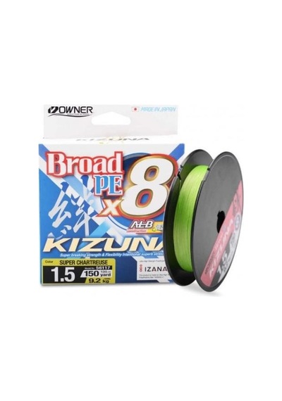 Owner Kizuna 56117 Pe 135m X8 Super Chartreuse İp Misina 0,15 Mm