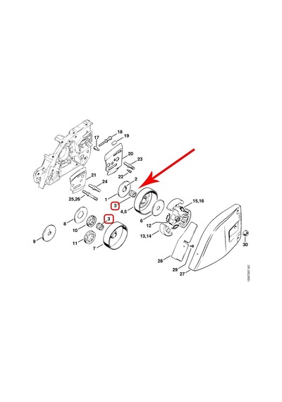 Stihl  9512-933-3760  Zincir  Dişli  Rulmanı  14Х17Х17  -  Stihl  056