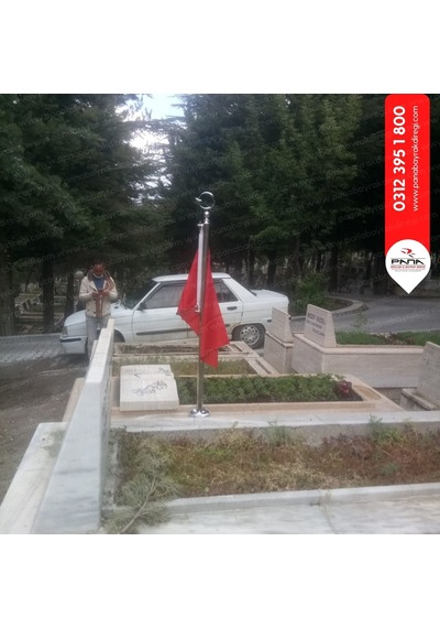 Şehit Bayrak Direği Ayyıldız Dahil 115 Cm Boy Standart