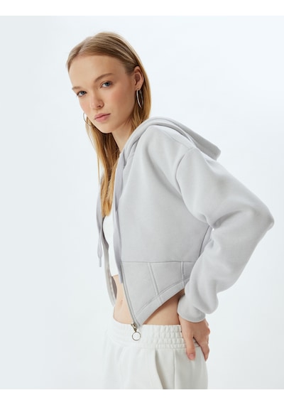 Koton Crop Sweatshirt Kapüşonlu Fermuarlı Korse Detaylı Cepli Şardonlu Ekru 5wal10050ık Ekru Koton Crop Sweatshirt Kapüşonlu Fermuarlı Korse Detaylı Cepli Şardonlu Ekru 5wal10050ık Ekru