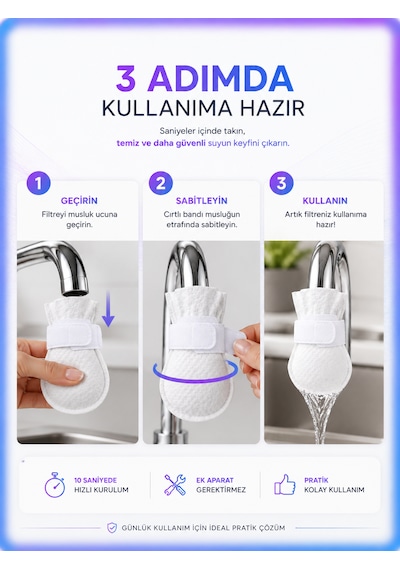 100 Adet Musluk Ucu Filtresi Pas, Tortu, Kum Ve Kir Tutucu Pratik Su Filtresi 1