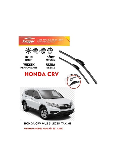 Honda Cr-v Ön Cam Muz Muz Silecek Takımı 1.6 Motor Araca Özel Aparat 2013-2017